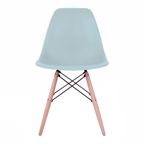 Mint Eames Style Molded Plastic Dowel-Leg Dining Side Wood Base Chair (DSW) Natural Legs