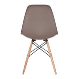 Sparrow Eames Style Molded Plastic Dowel-Leg Dining Side Wood Base Chair (DSW) Natural Legs