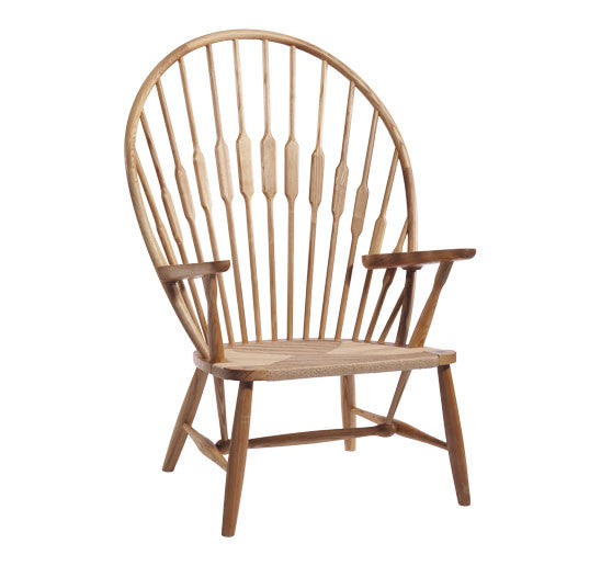 Hans Weger Style Peacock Chair in Natural