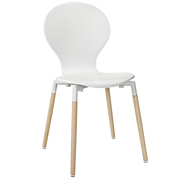Path Dining Wood Side Chair - White