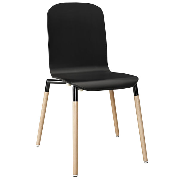 Stack Dining Wood Side Chair - Black