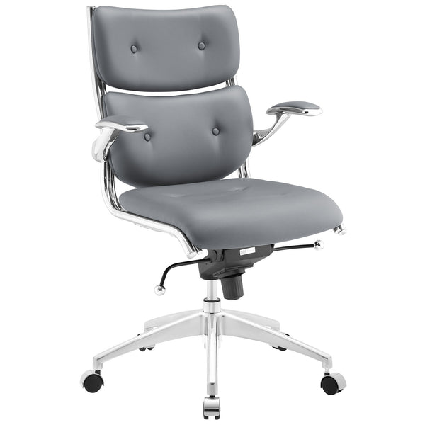 Push Mid Back Office Chair - Gray