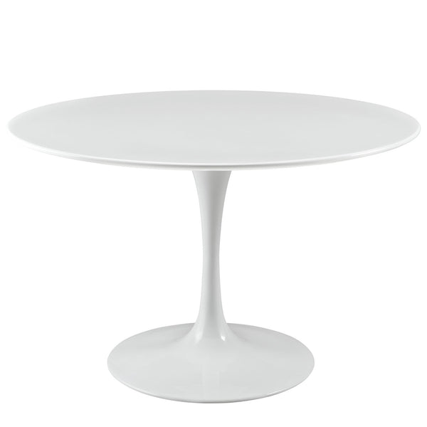 Lippa 47" Wood Top Dining Table - White