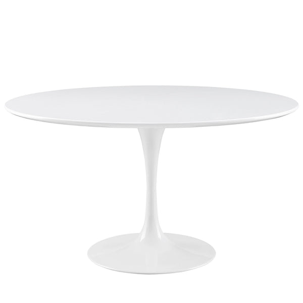 Lippa 54" Wood Top Dining Table - White