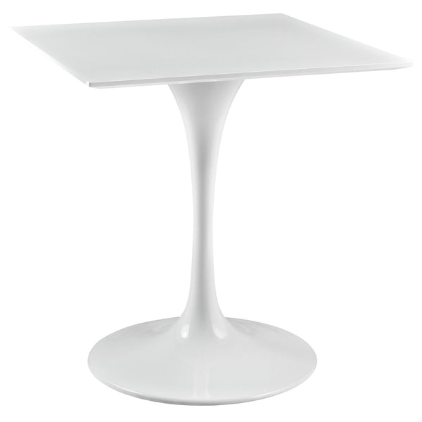 Lippa 28" Square Wood Top Dining Table - White