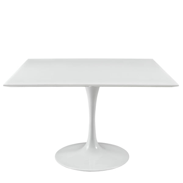 Lippa 47" Square Wood Top Dining Table - White