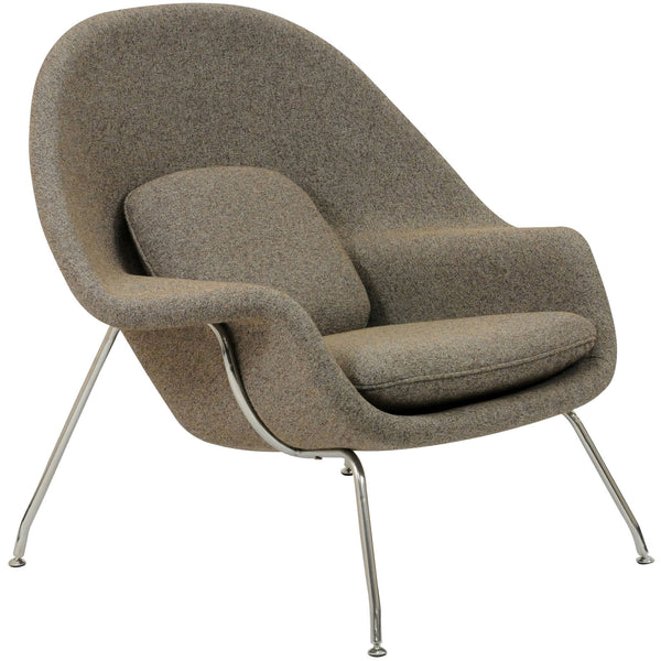W Fabric Lounge Chair - Oatmeal