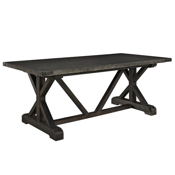 Anvil Wood Dining Table - Black