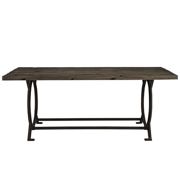 Effuse Wood Top Dining Table - Brown
