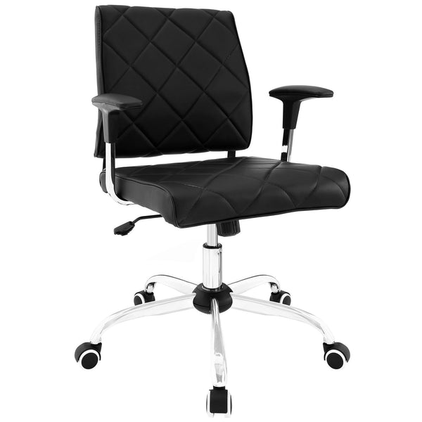 Lattice Vinyl Office Chair - Black