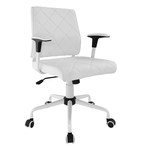 Lattice Vinyl Office Chair - White