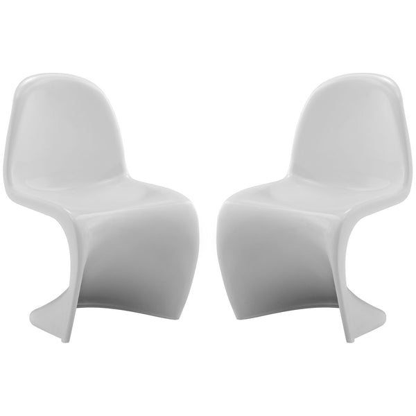 Slither Kids Chair Set of 2 - White