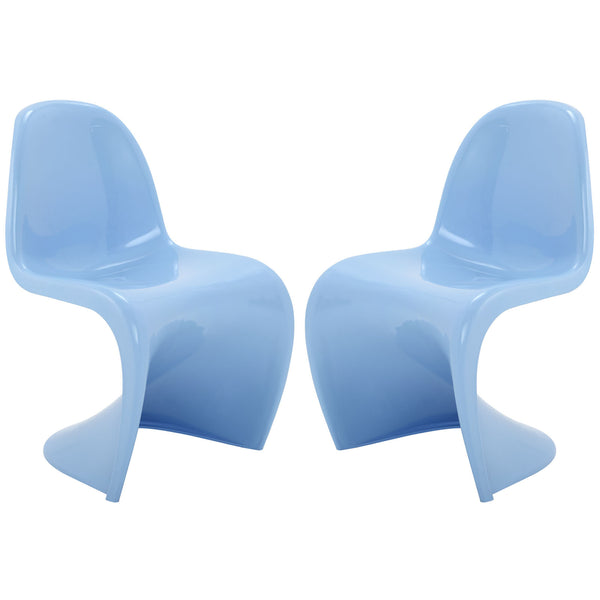 Slither Dining Side Chair Set of 2 - Blue