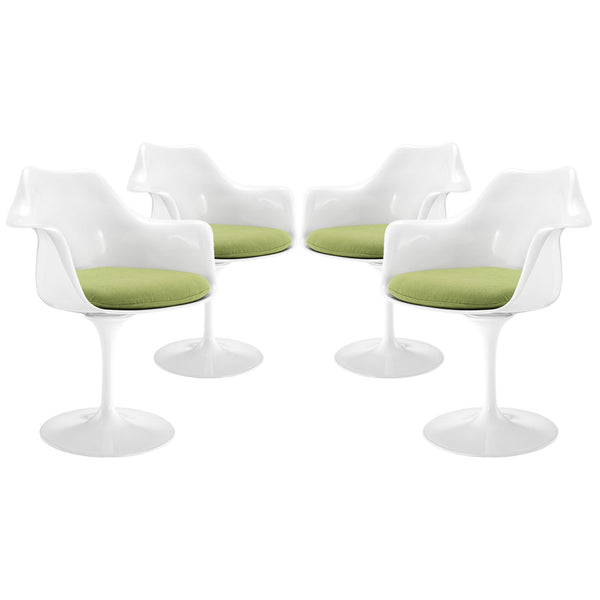 Lippa Dining Armchair Set of 4 - Green
