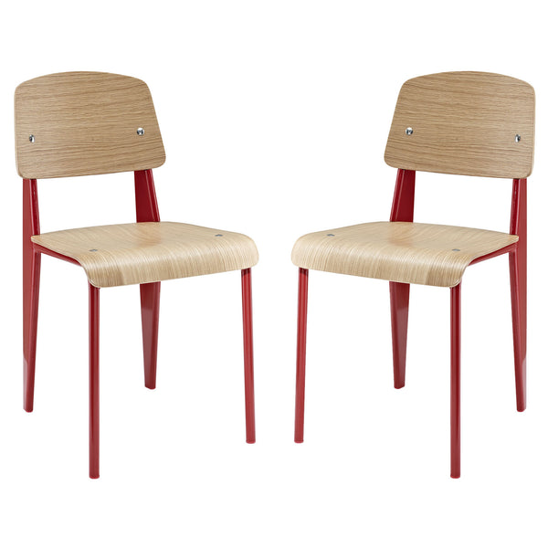 Cabin Dining Side Chair Set of 2 - Red