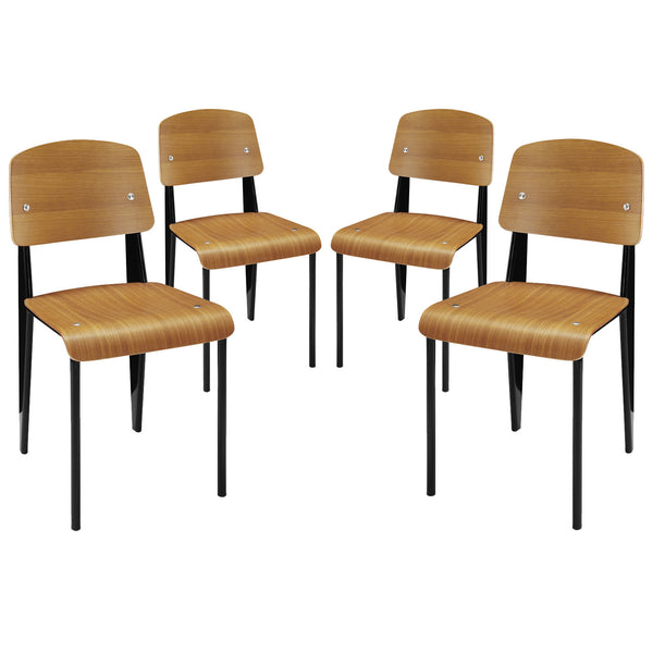 Cabin Dining Side Chair Set of 4 - Walnut