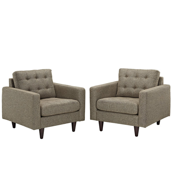 Empress Armchair Upholstered Set of 2 - Oatmeal