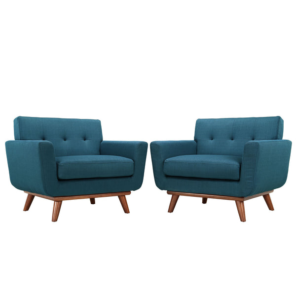 Engage Armchair Wood Set of 2 - Azure
