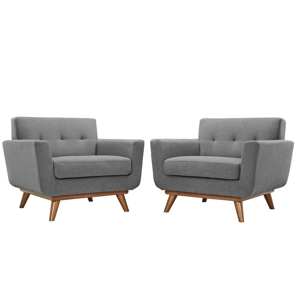 Engage Armchair Wood Set of 2 - Gray