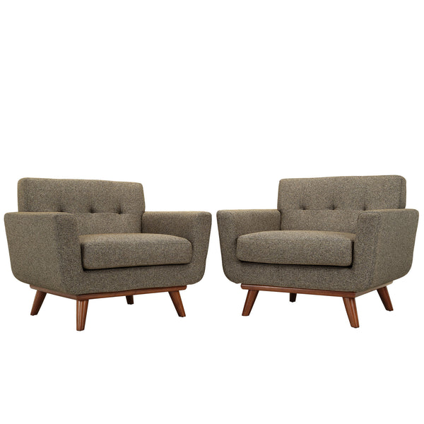 Engage Armchair Wood Set of 2 - Oatmeal