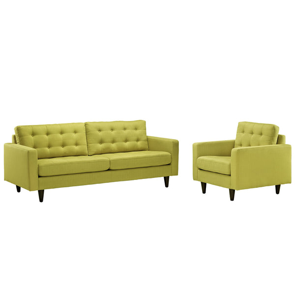 Empress Armchair and Sofa Set of 2 - Wheatgrass