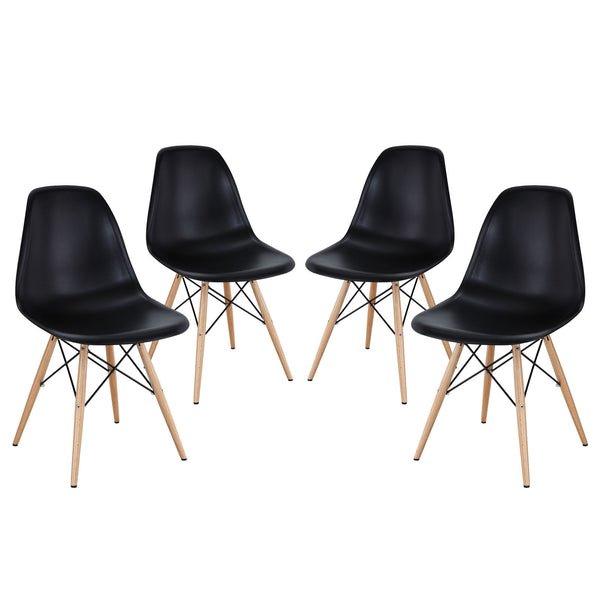 Pyramid Dining Side Chairs Set of 4 - Black