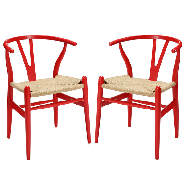 Amish Dining Armchair Set of 2 - Red