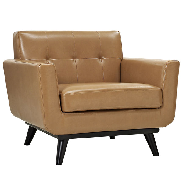 Engage Bonded Leather Armchair - Tan