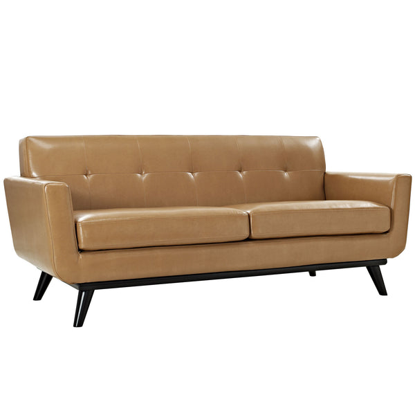 Engage Bonded Leather Loveseat - Tan