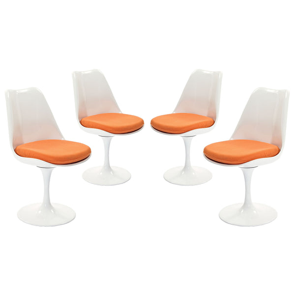 Lippa Dining Side Chair Fabric Set of 4 - Orange