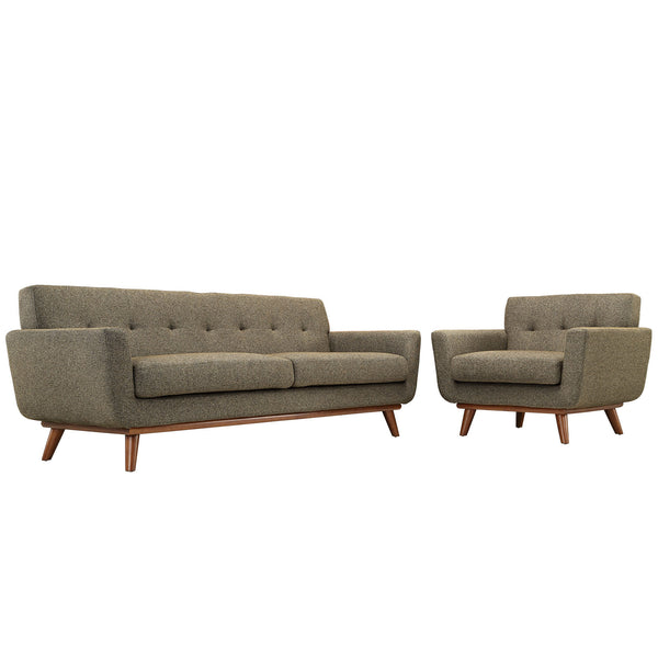 Engage Armchair and Sofa Set of 2 - Oatmeal