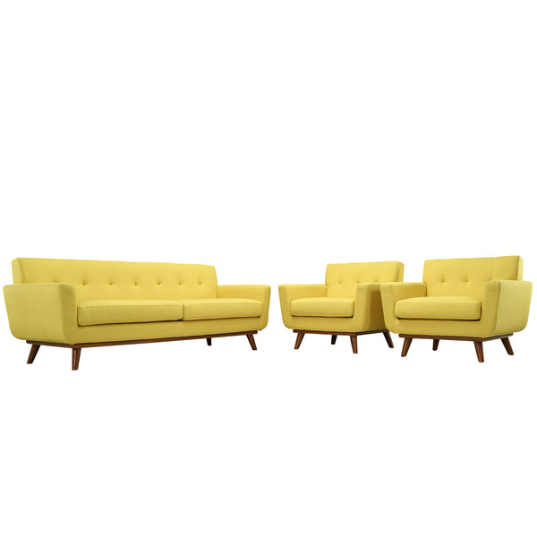 Engage Armchairs and Sofa Set of 3 - Sunny
