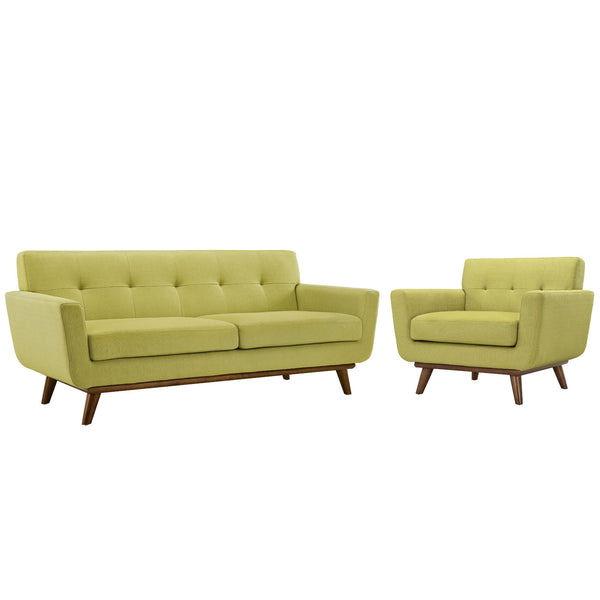 Engage Armchair and Loveseat Set of 2 - Wheat