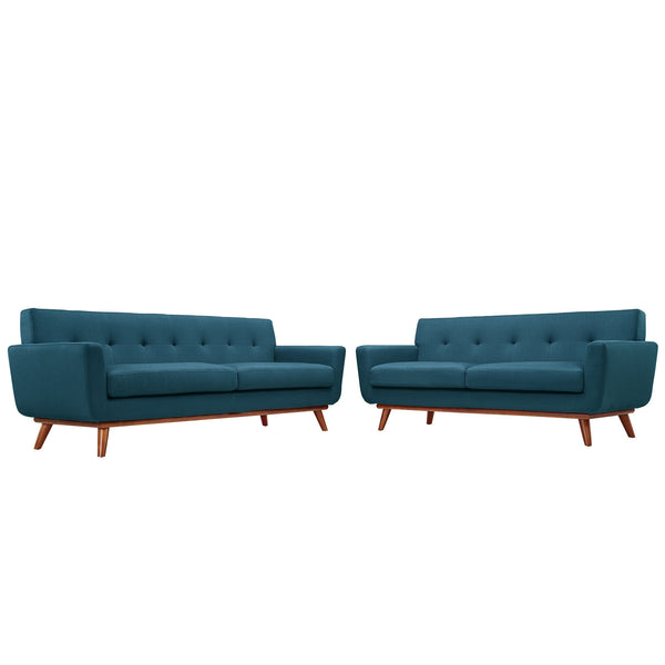 Engage Loveseat and Sofa Set of 2 - Azure