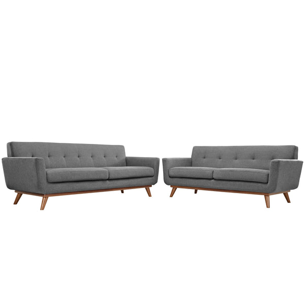 Engage Loveseat and Sofa Set of 2 - Gray