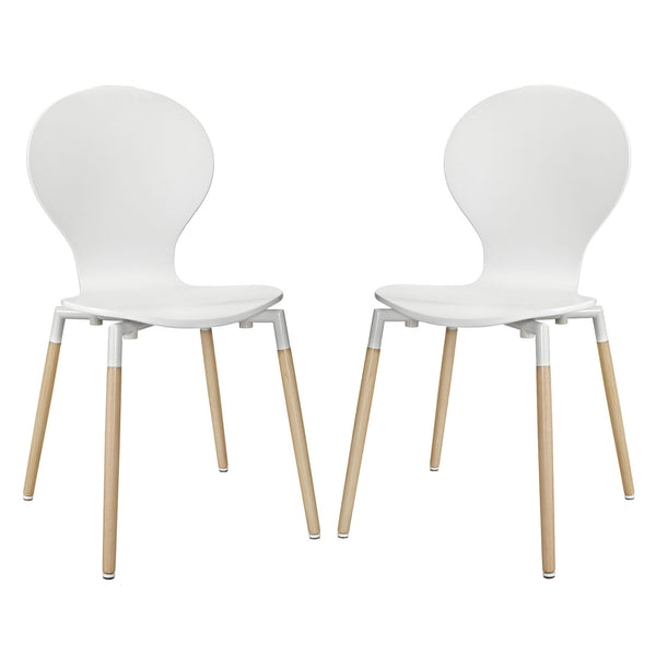 Path Dining Chair Set of 2 - White