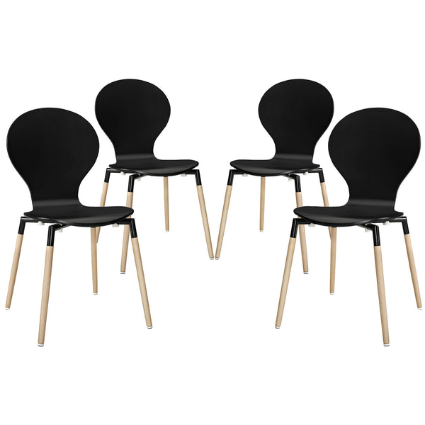 Path Dining Chair Set of 4 - Black