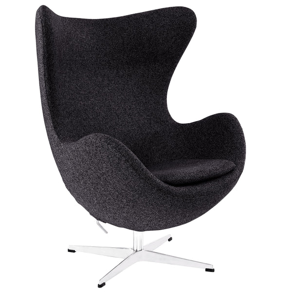 Glove Wool Lounge Chair - Dark Gray