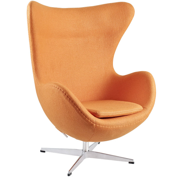 Glove Wool Lounge Chair - Orange