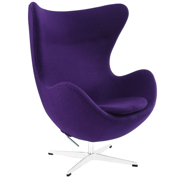 Glove Wool Lounge Chair - Purple
