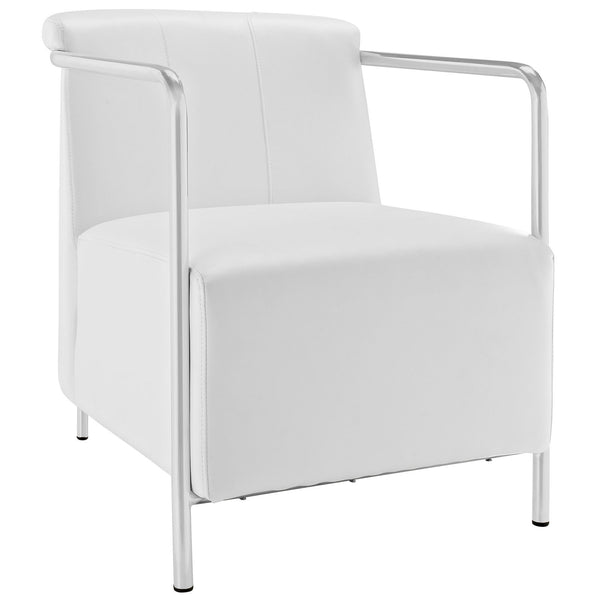 Ebb Vinyl Lounge Chair - White
