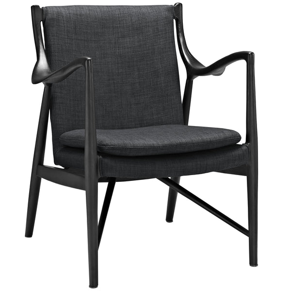 Makeshift Upholstered Lounge Chair - Black Gray