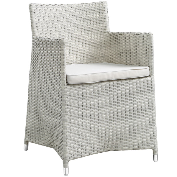 Junction Dining Outdoor Patio Armchair - Gray White