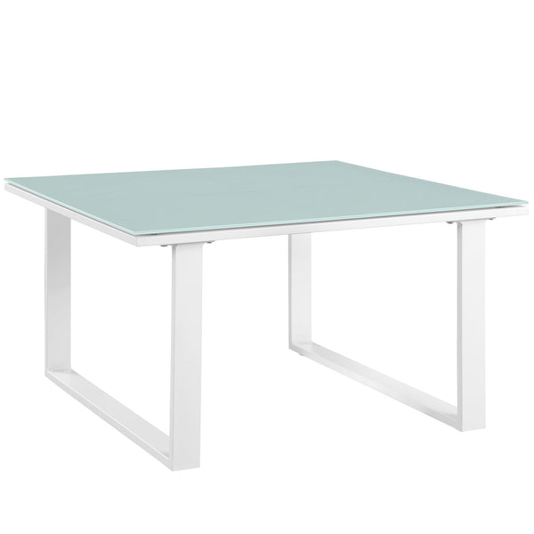 Fortuna Outdoor Patio Side Table - White