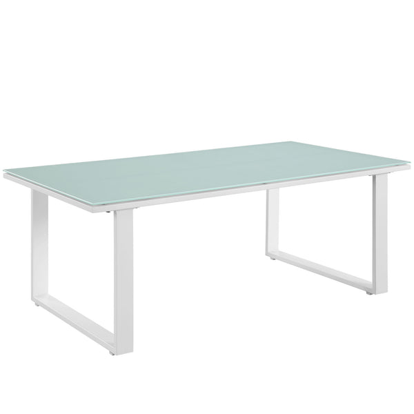 Fortuna Outdoor Patio Coffee Table - White
