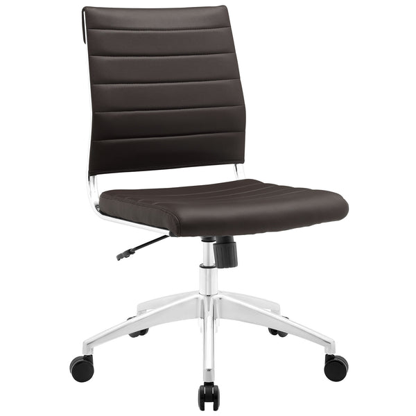 Jive Armless Mid Back Office Chair - Brown