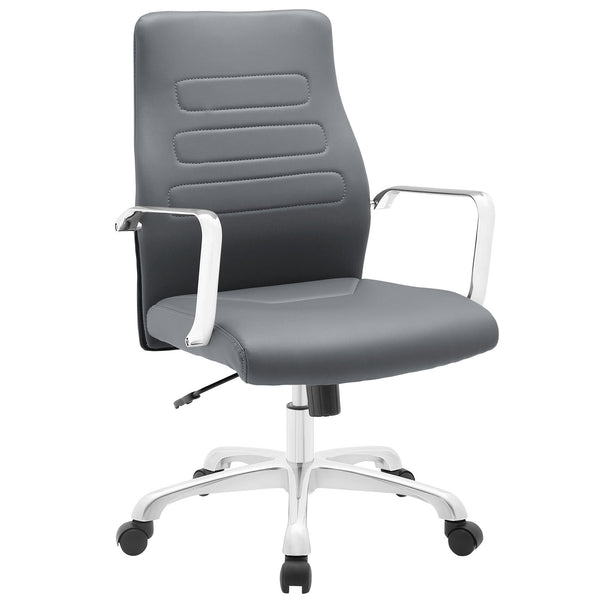 Depict Mid Back Aluminum Office Chair - Gray