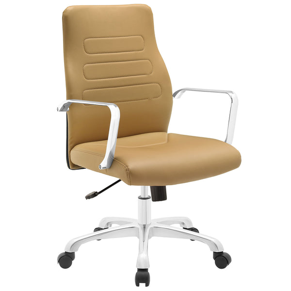 Depict Mid Back Aluminum Office Chair - Tan