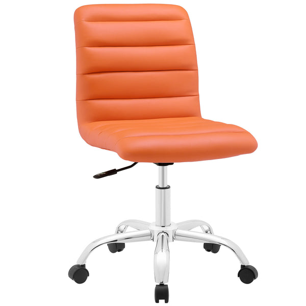 Ripple Armless Mid Back Office Chair - Orange