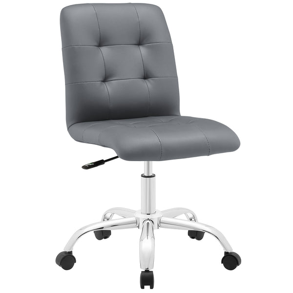 Prim Armless Mid Back Office Chair - Gray